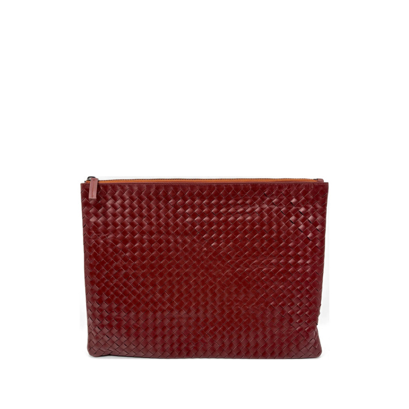 Dragon Diffusion Woven-zip Clutch Bag