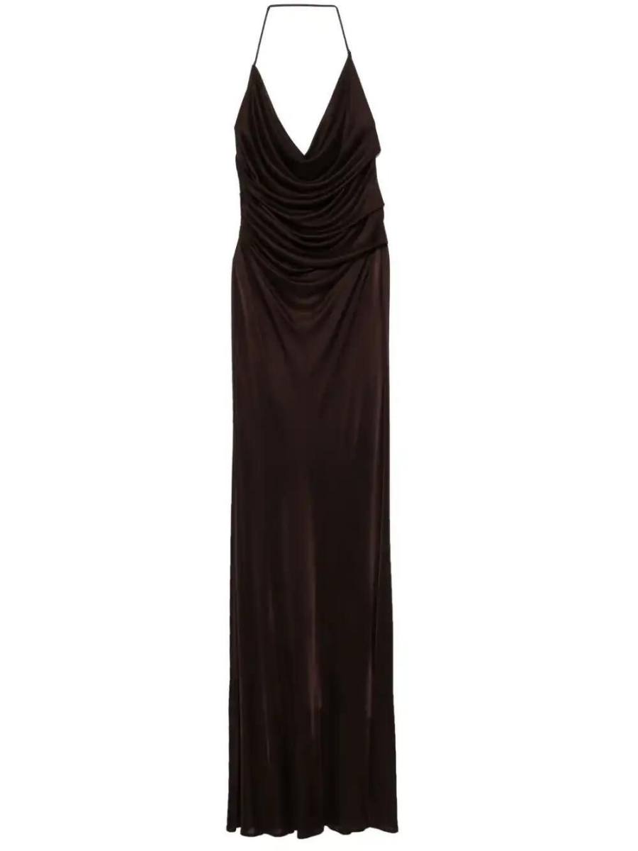 open-back jersey maxi dress