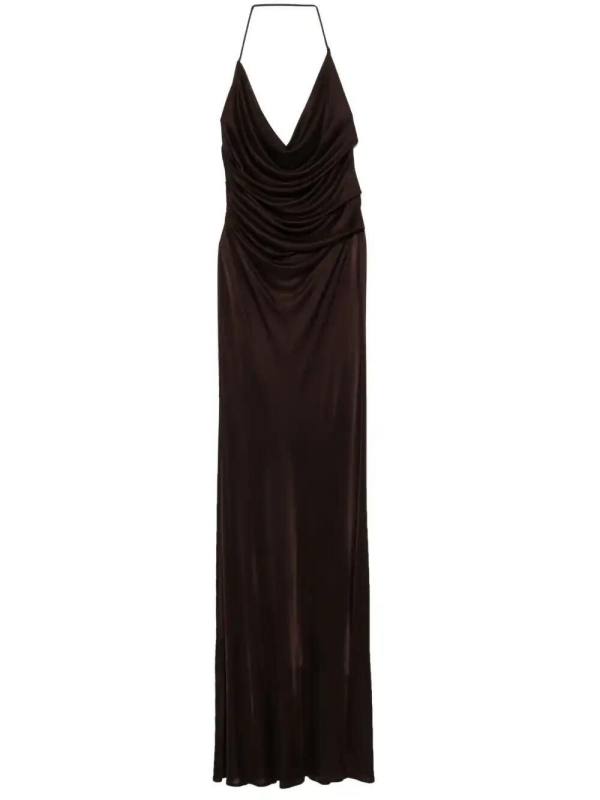 open-back jersey maxi dress