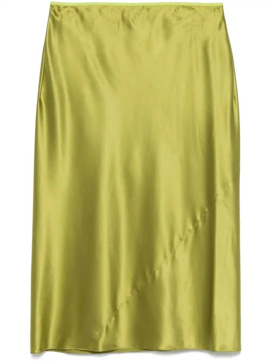 satin midi skirt
