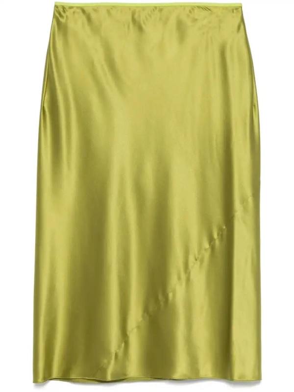 satin midi skirt