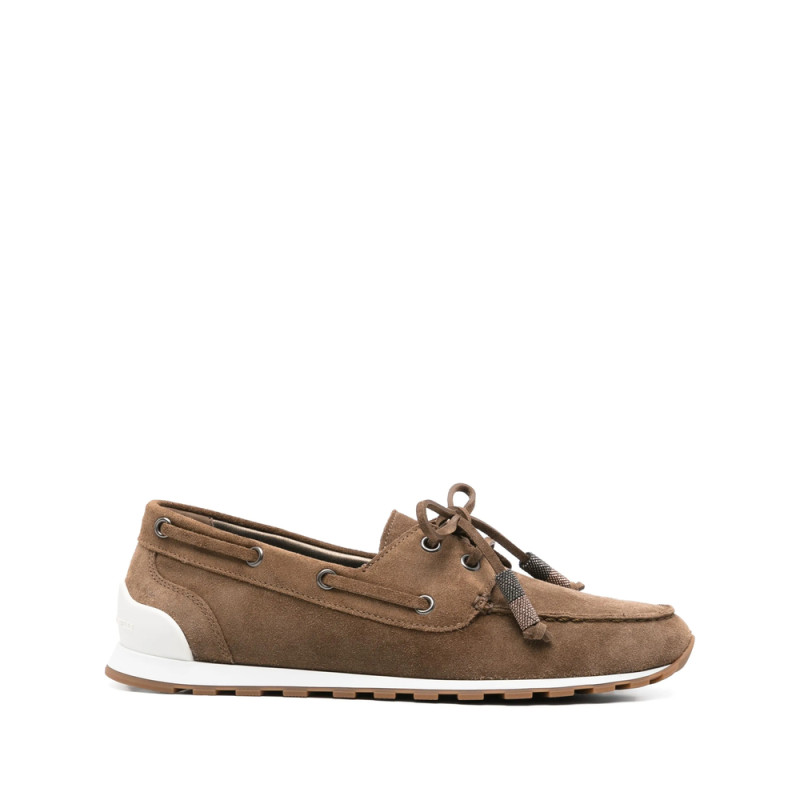 Brunello Cucinelli Suede Boat Shoes