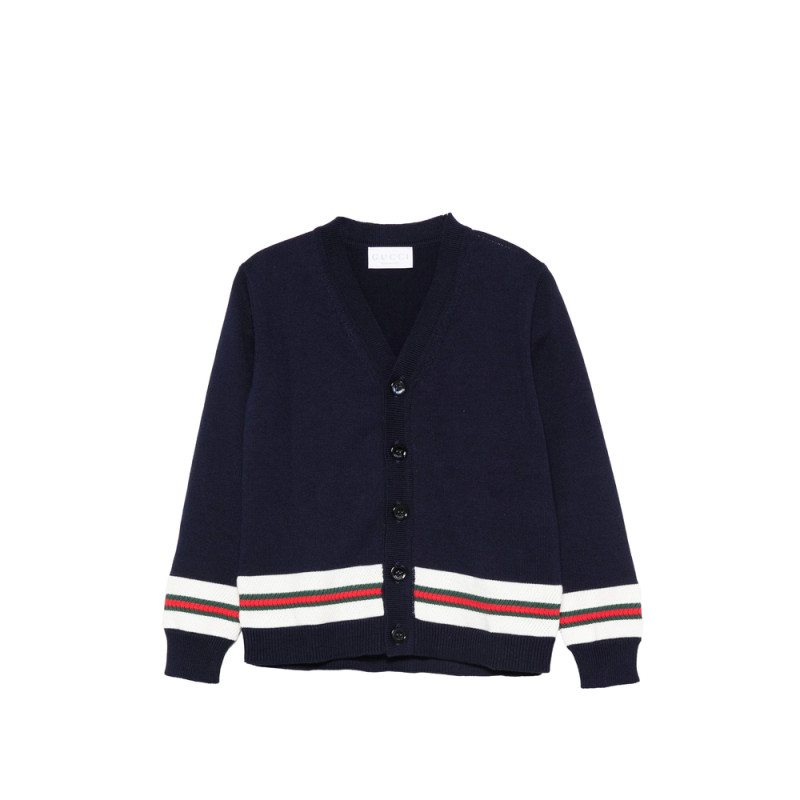 Gucci Striped V-neck Cardigan
