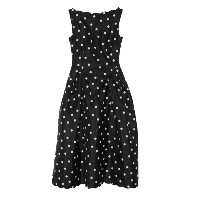 Stine Goya Polka-dot Scalloped Midi Dress