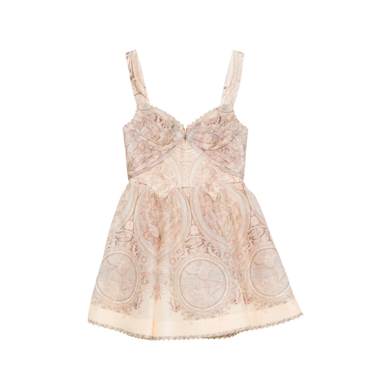 Zimmermann Graphic-print Flared Mini Dress