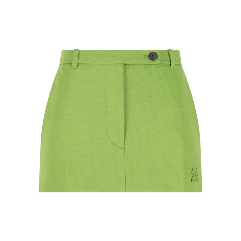 Miu Miu Logo-detail Mini Skirt