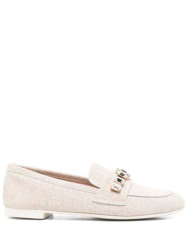crystal-embellished loafers