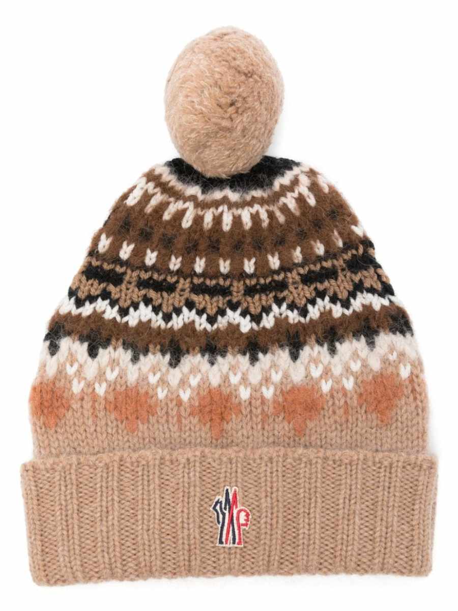 intarsia-knit beanie hat