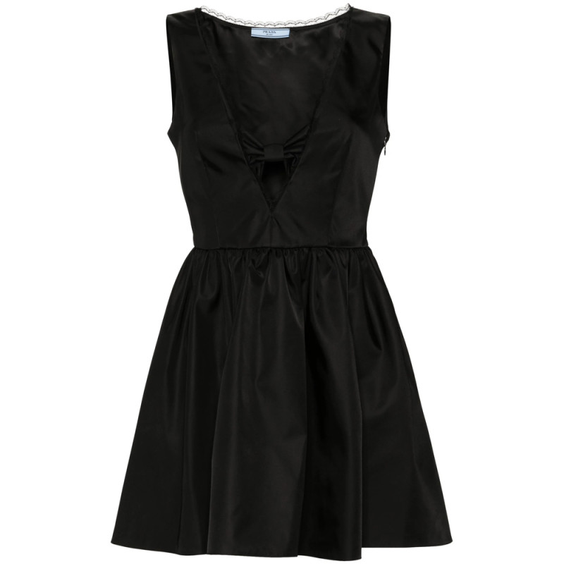 Prada Re-Nylon Bow-detail Mini Dress
