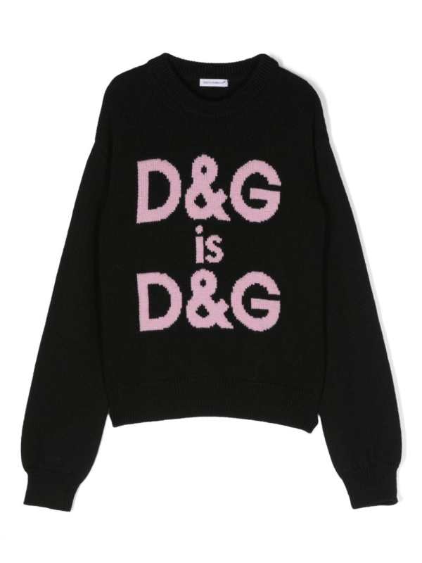logo-intarsia virgin-wool jumper