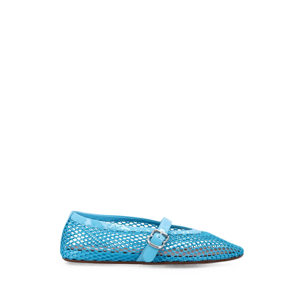 Alaïa Mesh Buckle-fastening Ballet Flats