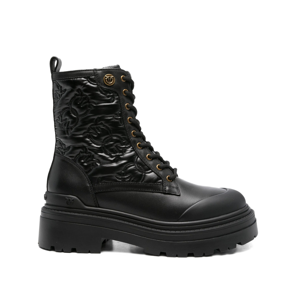 Pinko 50mm Quilted Lace-up Boots