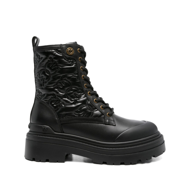 Pinko 50mm Quilted Lace-up Boots