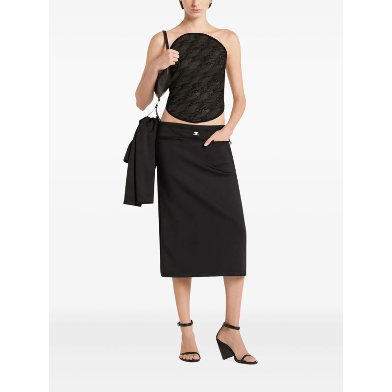 Courrèges Tailored High-waisted Skirt