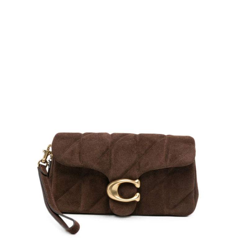 Coach Tabby Quilted Suede Shoulder Bag