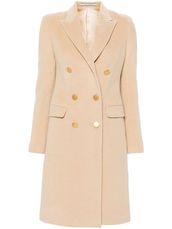 peak-lapels double-breasted coat