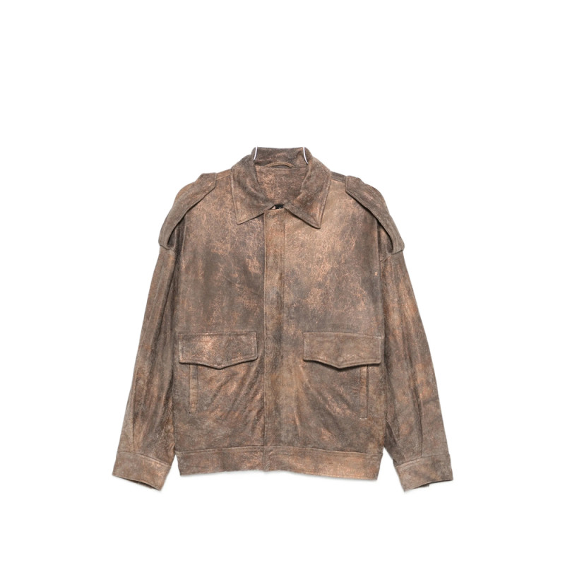 Giorgio Brato Distressed-effect Epaulette Jacket