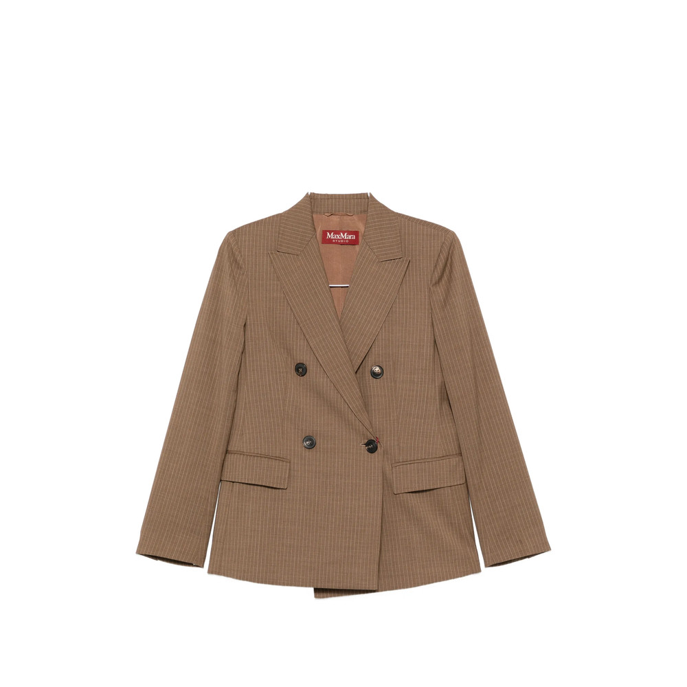 Max Mara Studio Pinstripe Double-breasted Blazer