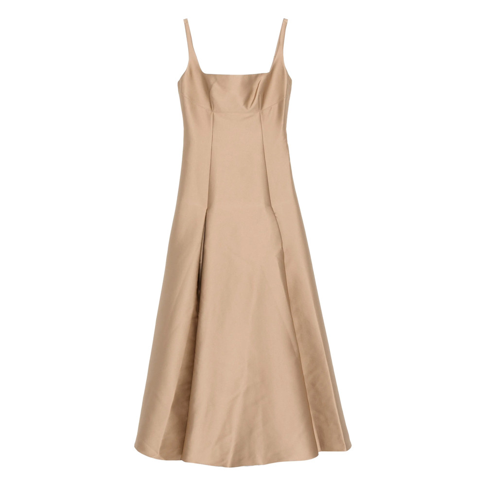Roland Mouret Square-neck Pleated Maxi Dress