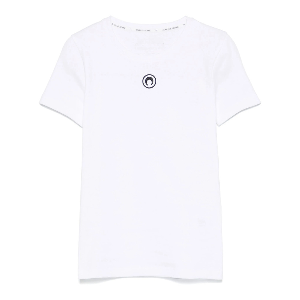 Marine Serre Crescent Moon-embroidery T-shirt