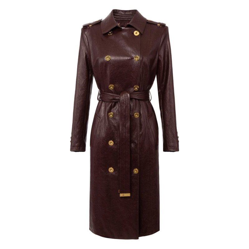 Elisabetta Franchi Belted Double-breasted Coat