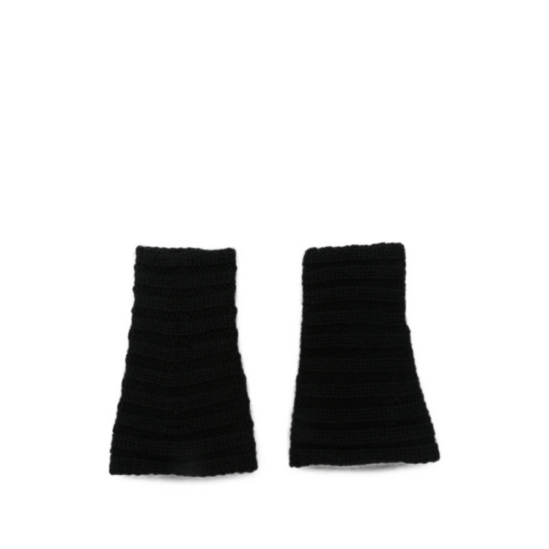Lisa Yang Zarie Ribbed-knit Fingerless Gloves
