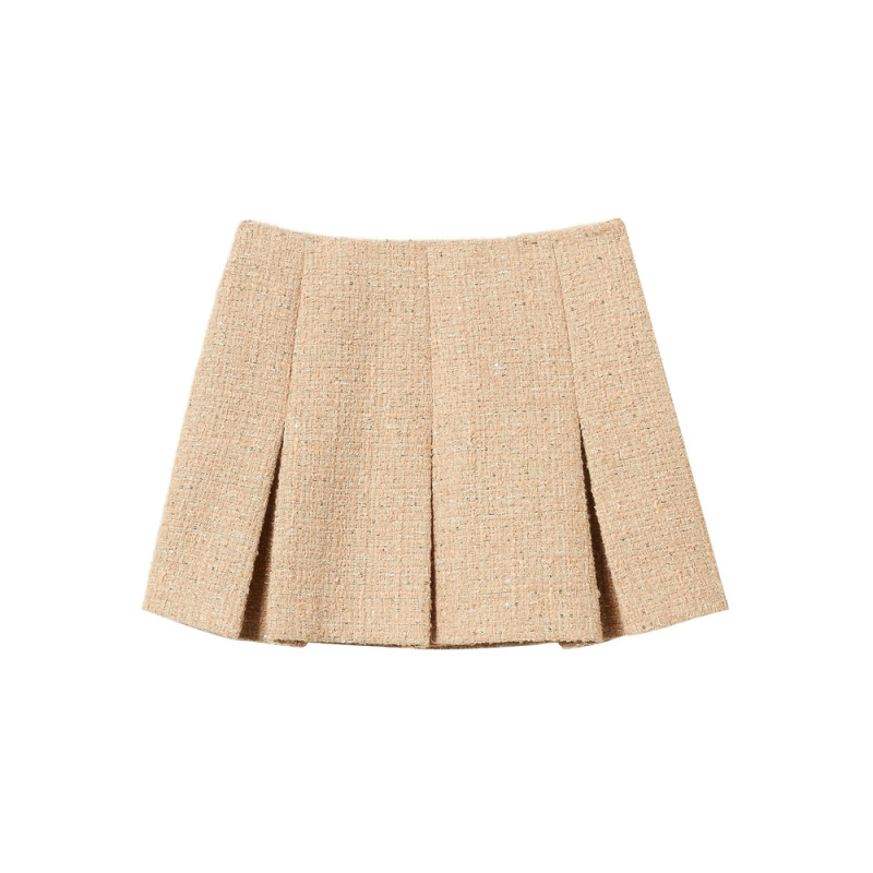 Twinset Bouclé Pleated Mini Skirt