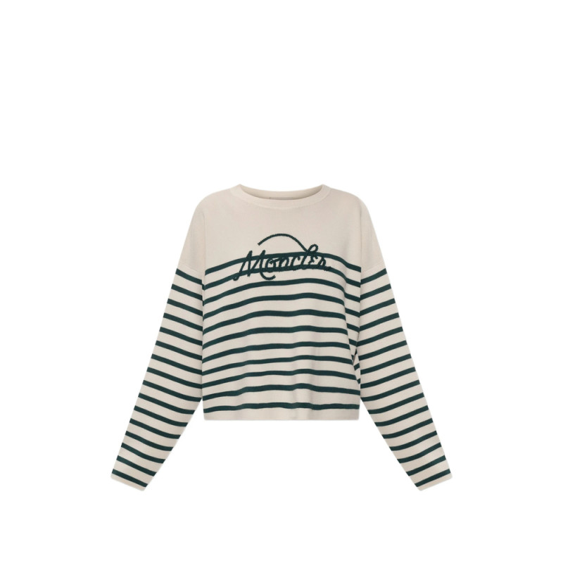 Moncler Logo-embroidered Striped Sweater