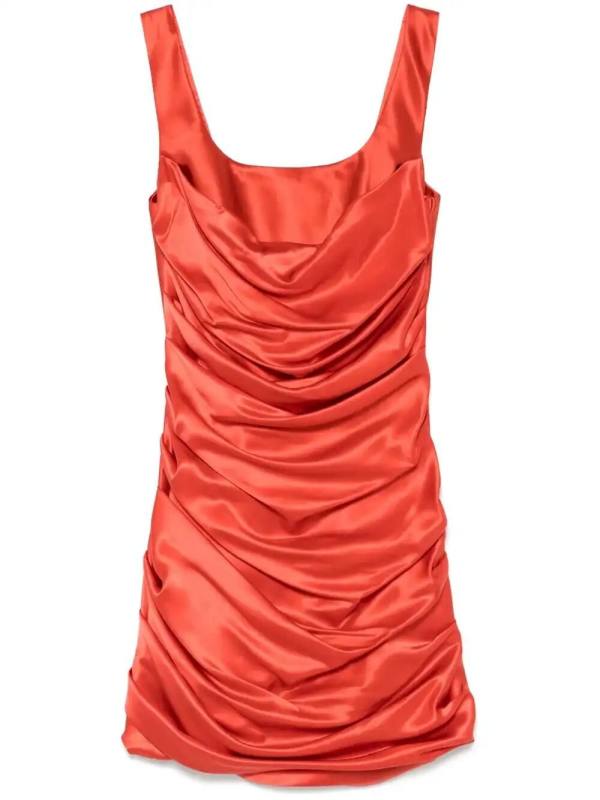 cowl-effect minidress