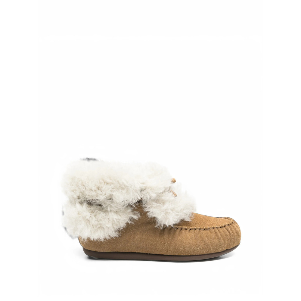 Low Classic Shearling-trim Moccasin Boots