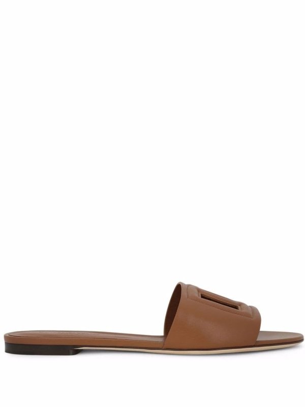 DG-logo leather sandals