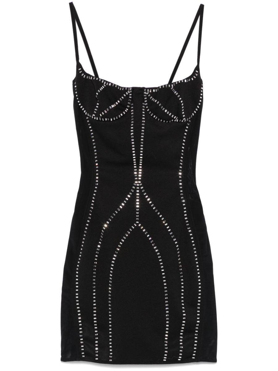 spaghetti-strap mini dress