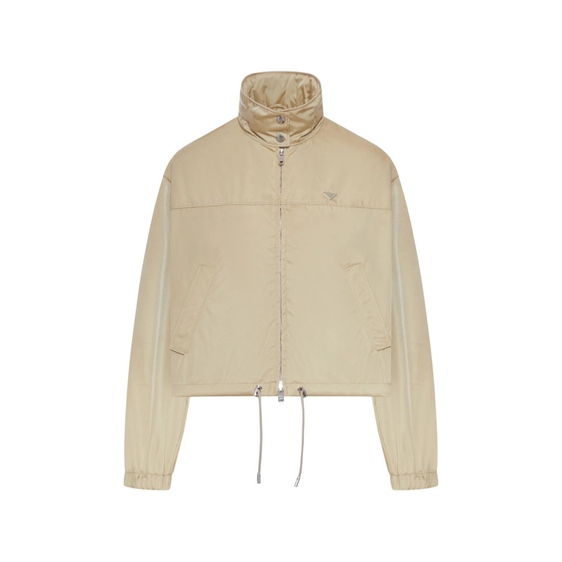 Prada Funnel-neck Zip-up Jacket