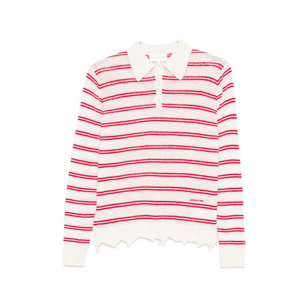 Shushu/tong Striped Polo Top