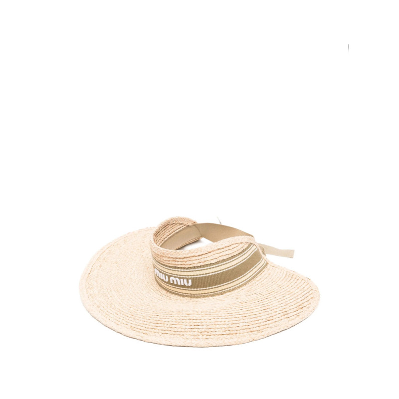 Miu Miu Logo-ribbon Visor Hat