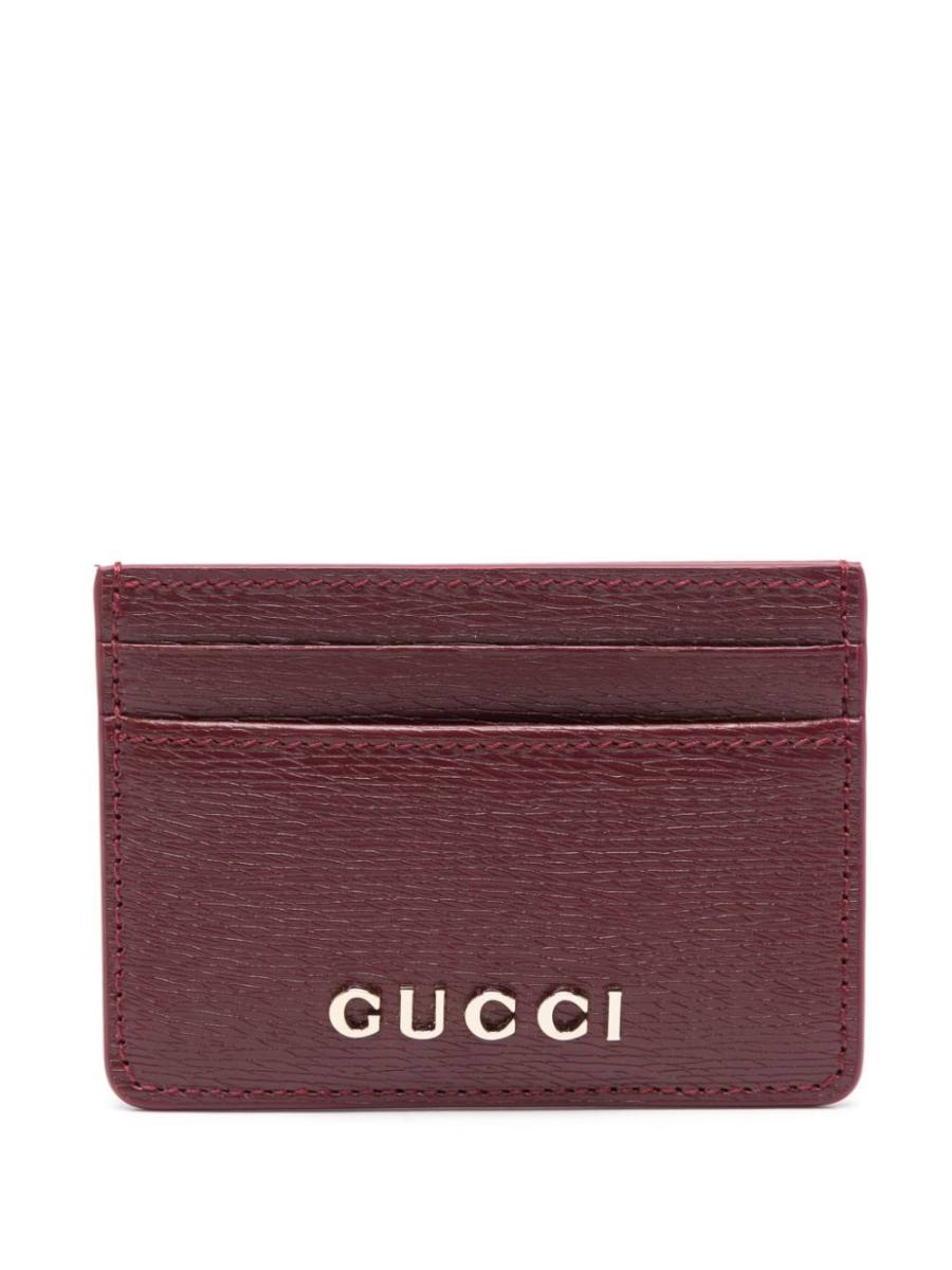 Gucci script-detail card holder