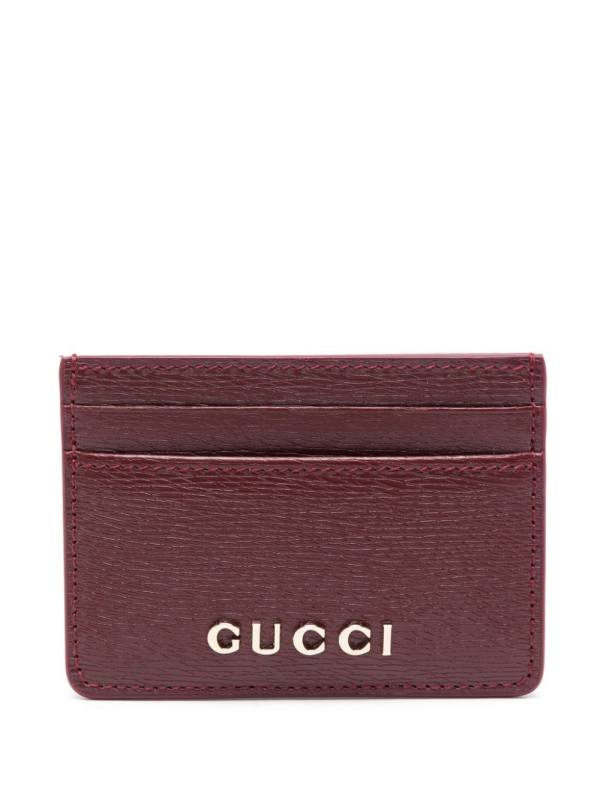 Gucci script-detail card holder