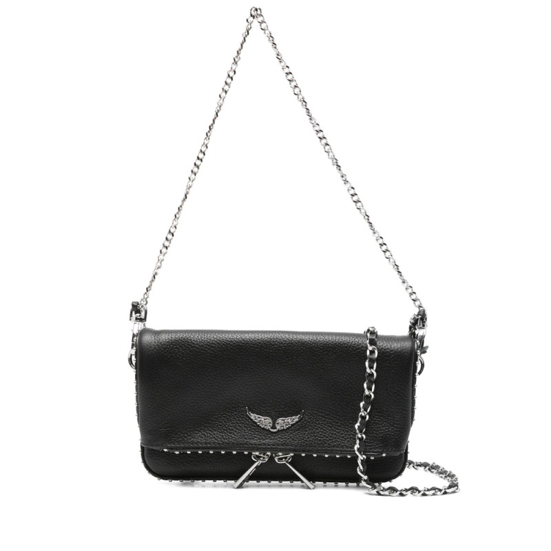 Zadig & Voltaire Rock Nano Studded Leather Shoulder Bag