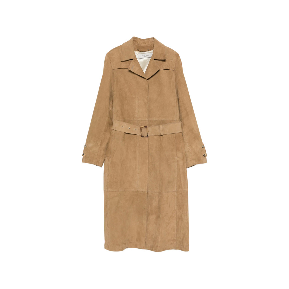 Golden Goose Belted Suede Coat