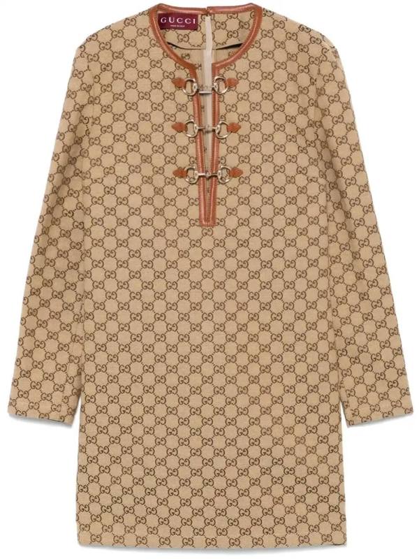 GG-canvas Horsebit-detail mini dress