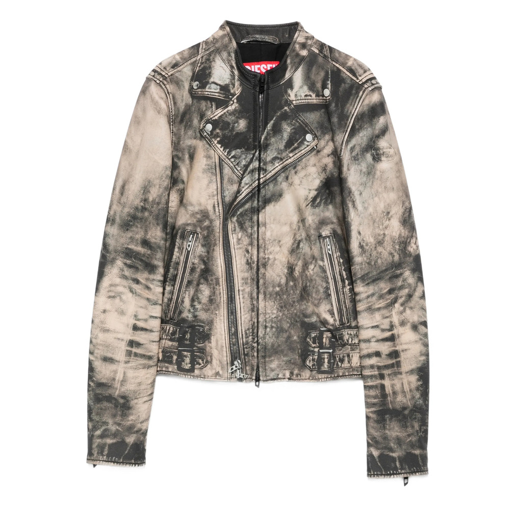 Diesel L-Uxure Zip-fastening Leather Jacket