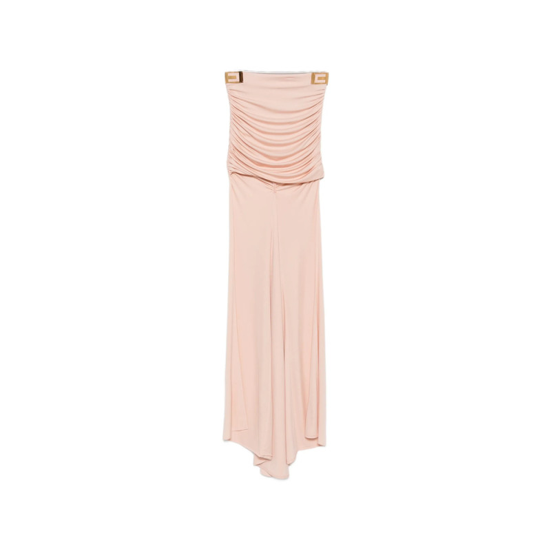 Elisabetta Franchi Ruched Logo-plaque Asymmetric Skirt