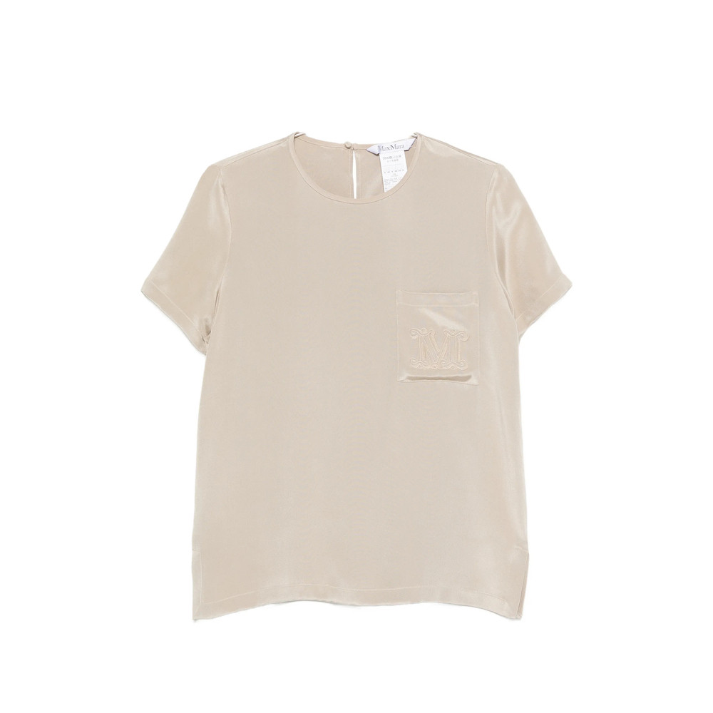 Max Mara Pagano Logo-embroidered Pocket T-shirt