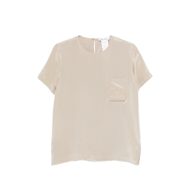 Max Mara Pagano Logo-embroidered Pocket T-shirt
