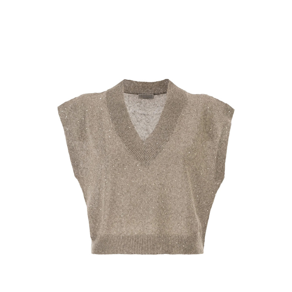 Brunello Cucinelli Embellished V-neck Vest