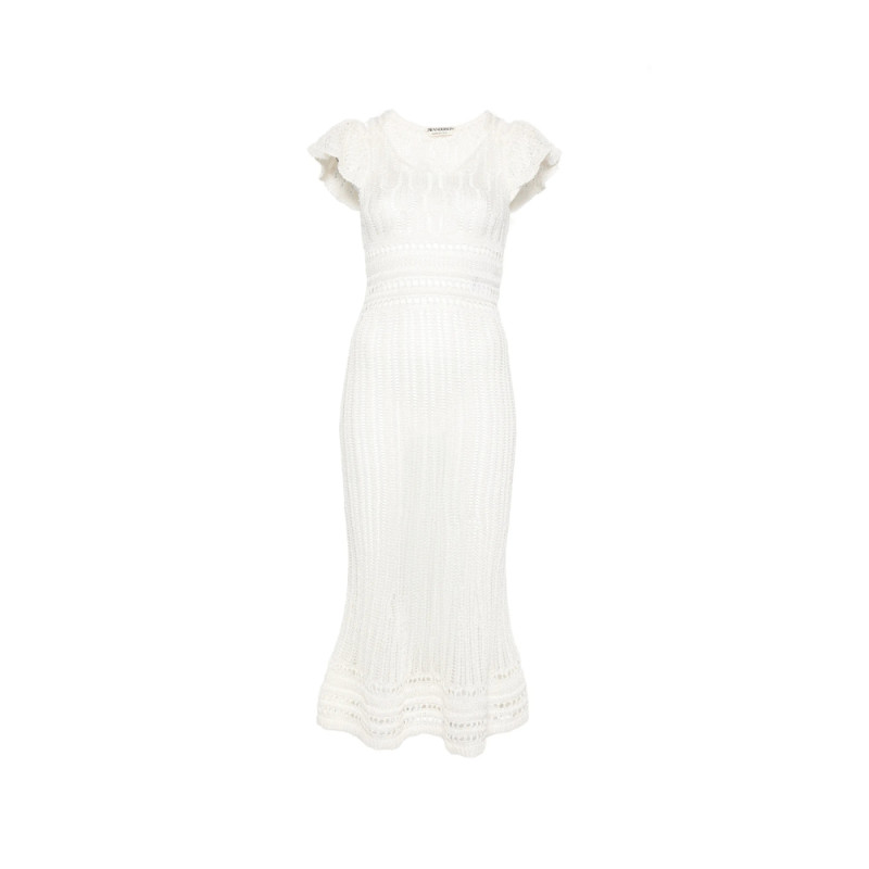 Jw Anderson Ruffled Crochet Dress