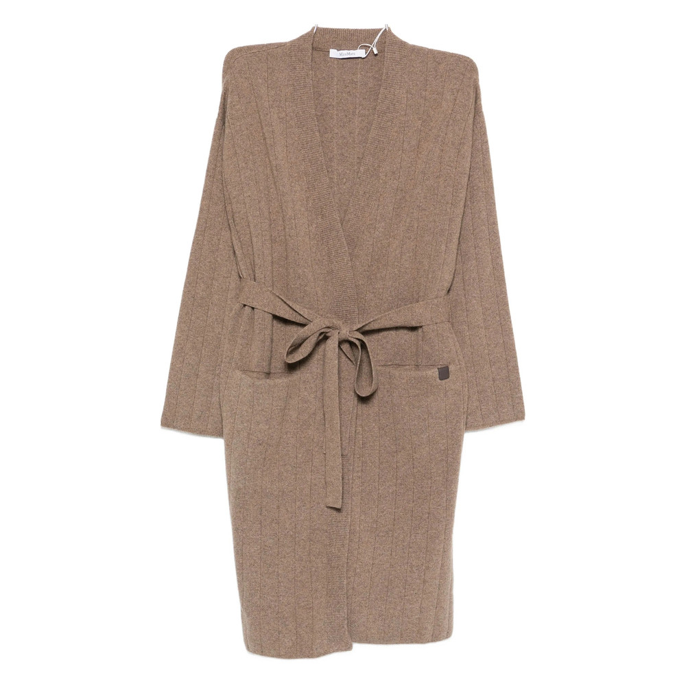 Max Mara Ribbed Belted Cardigan