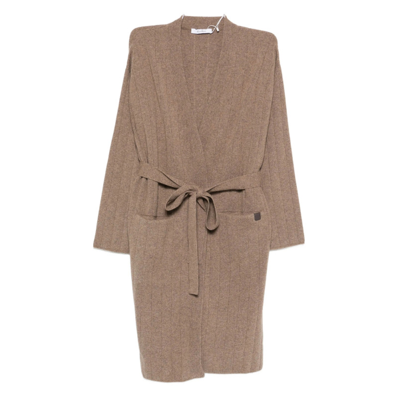 Max Mara Ribbed Belted Cardigan