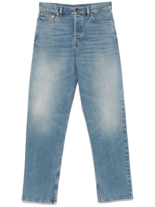 Low rise denim trousers