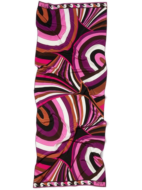 Iride-print silk scarf